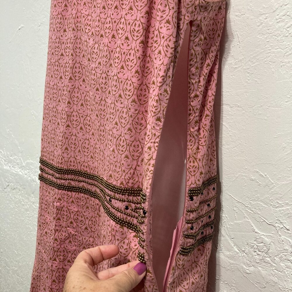 American Eagle Y2K Mini Sweetheart Dress Spaghetti Straps Beaded Pink Size 6 - Picture 9 of 14